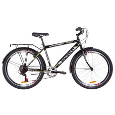 Велосипед 26" Discovery PRESTIGE MAN 14G Vbr St з багажником зад St, з крилом St 2019 (чорно-сірий з жовтим)