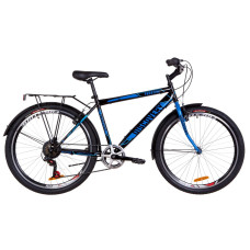 Велосипед 26" Discovery PRESTIGE MAN 14G Vbr St з багажником зад St, з крилом St 2019 (чорно-синій)