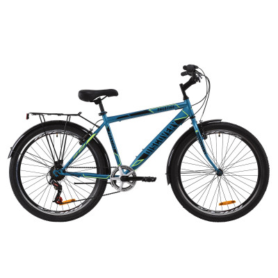 Велосипед ST 26" Discovery PRESTIGE MAN Vbr с багажником зад St, с крылом St (малахитовый с желтым) 