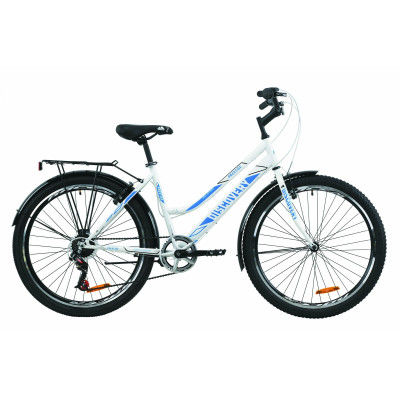 Велосипед ST 26" Discovery PRESTIGE WOMAN Vbr с багажником зад St, с крылом St (бело-голубой) 