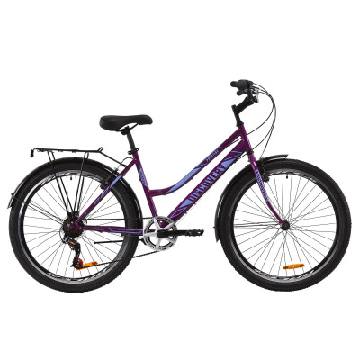 Велосипед ST 26" Discovery PRESTIGE WOMAN Vbr с багажником зад St, с крылом St (фиолетовый) 