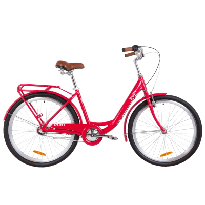 Велосипед 26" Dorozhnik RUBY планет. 2020 (красный) 
