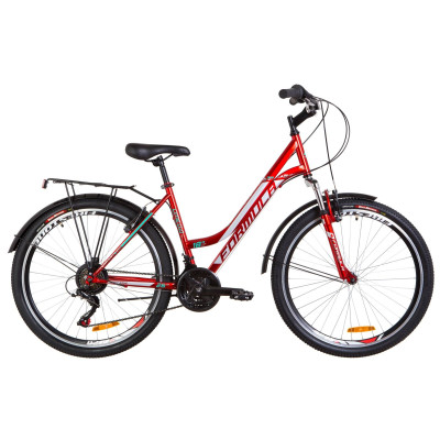 Велосипед 26" Formula OMEGA AM 14G Vbr St с багажником зад St, с крылом St (красный) 