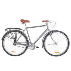 Велосипед 28" Dorozhnik COMFORT MALE 14G St з багажником зад St, з крилом St (сірий)