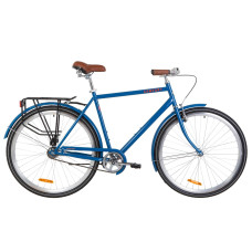 Велосипед 28" Dorozhnik COMFORT MALE 14G St з багажником зад St, з крилом St (синій)