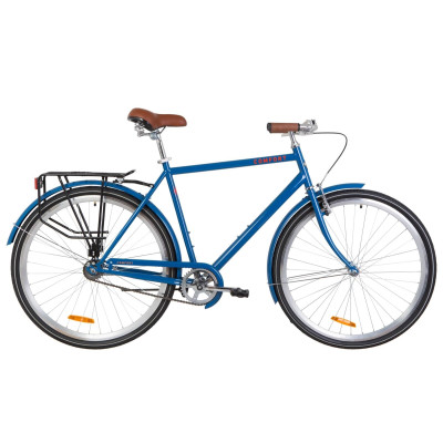 Велосипед 28" Dorozhnik COMFORT MALE 14G St с багажником зад St, с крылом St (синий) 