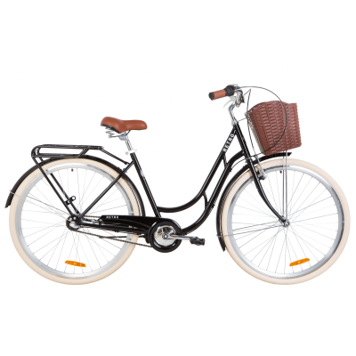 Велосипед 28" Dorozhnik RETRO планет. (черный) 