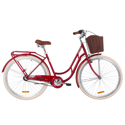 Велосипед 28" Dorozhnik RETRO планет. (рубиновый) 