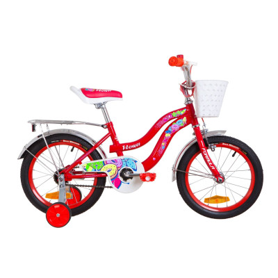 Велосипед 16" Formula FLOWER 14G St з багажником зад St, з крилом St 2019 (червоний)