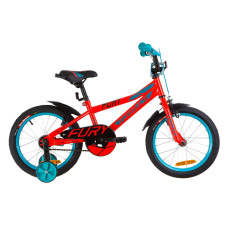 Велосипед 16" Formula FURY 14G St з крилом Pl 2019 (червоно-бірюзовий)