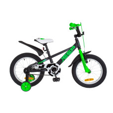 Велосипед 16" Formula JEEP 14G St з крилом Pl 2018 (чорно-салатовий)