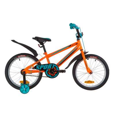 Велосипед 18" Formula SPORT 14G St с крылом Pl 2019 (оранжево-бирюзовый)