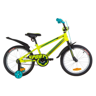 Велосипед 18" Formula SPORT 14G St с крылом Pl 2019 (салатно-бирюзовый)