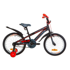 Велосипед 18" Formula WILD посилен. St з крилом Pl 2019 (чорно-червоний)
