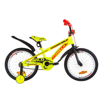 Велосипед 18" Formula WILD усилен. St с крылом Pl 2019 (желто-оранжевый) 