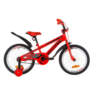 Велосипед 18" Formula WILD усилен. St с крылом Pl 2019 (красно-бирюзовый) 