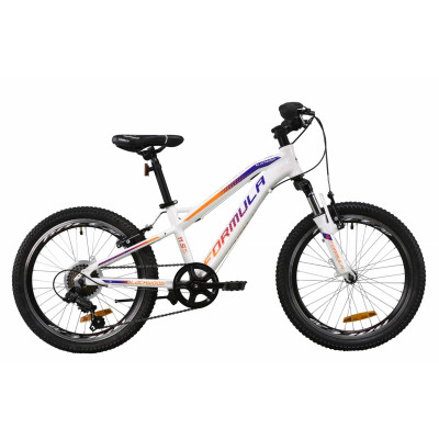 Велосипед AL 20" Formula BLACKWOOD 1.0 AM Vbr 2020 (бело-фиолетовый с оранжевым)