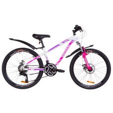 Велосипед 24" Discovery FLINT AM 14G DD St з крилом Pl 2019 (біло-малиновий)