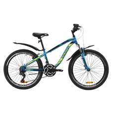 Велосипед ST 24" Discovery FLINT AM Vbr з крилом Pl 2020 (блакитно-жовтий з чорним)