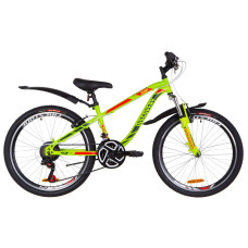 Велосипед 24" Discovery FLINT AM 14G Vbr St з крилом Pl 2019 (зелено-червоний)