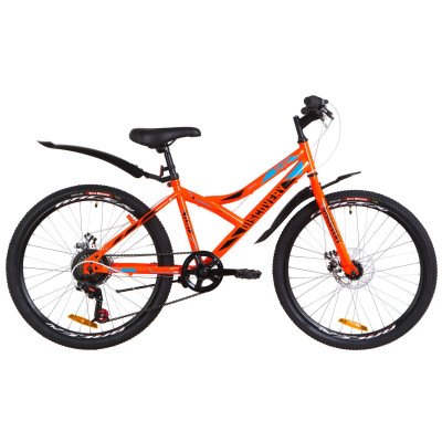 Велосипед 24" Discovery FLINT 14G DD St з крилом Pl 2019 (помаранчевий)