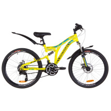 Велосипед 24" Discovery ROCKET AM2 14G DD St з крилом Pl 2019 (жовтий)