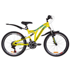 Велосипед 24" Discovery ROCKET AM2 14G Vbr St з крилом Pl 2019 (жовтий)