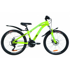 Велосипед 24" Formula DAKAR AM 14G DD St з крилом Pl 2019 (салатово-синій)