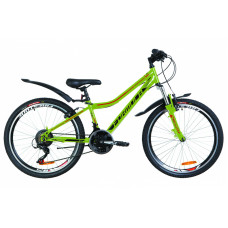 Велосипед 24" Formula FOREST AM 14G Vbr St з крилом Pl 2019 (зелений з помаранчевим)