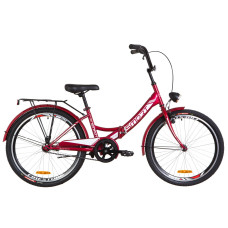Велосипед 24" Formula SMART 14G гальмівна St з багажником зад St, з крилом St, з ліхтарем 2021 (червоний)