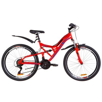 Велосипед 24" Formula ATLAS AM2 14G Vbr St с крылом Pl 2019 (красно-синий) 