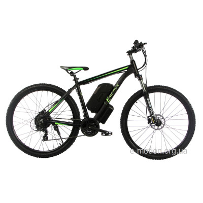 Электровелосипед E-motion MTB 29" 36V 32Ah 500W / рама 19" механические тормоза черно-зеленый  