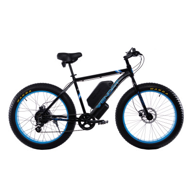 Электровелосипед WENDAT FATBIKE  26" 48V 19Ah 1000W со съемной батареей черно-синий