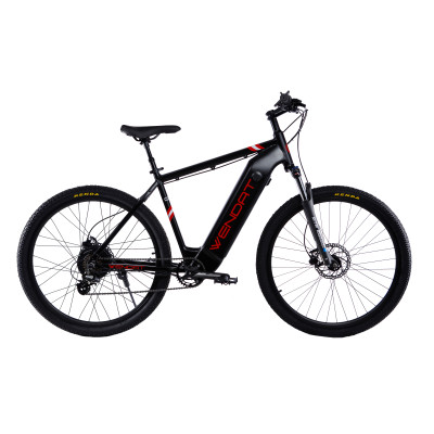 Электровелосипед WENDAT MTB 29" 36V 23Ah 500W со съёмным аккумулятором в раме черно-красный