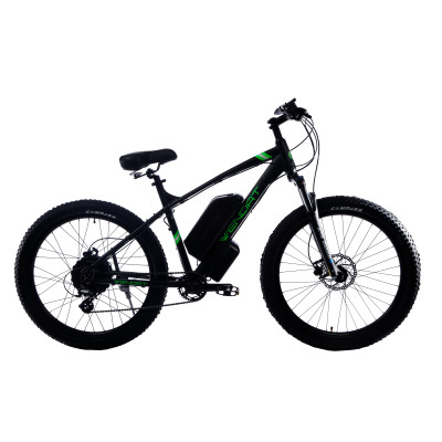 Электровелосипед WENDAT MTB 3" 27,5" 48V 16Ah 750W механические томоза  / рама 19 "черно-зеленый"
