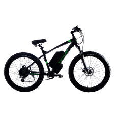 1000W електровелосипед WENDAT MTB 3'' 27,5'' 48V 19Ah гідравлічні гальма чорно-зелений