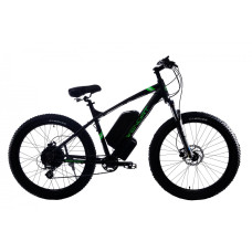Електровелосипед WENDAT MTB 3" 27,5" 36V 14AH 500W механічні гальма / рама 19 чорно-зелений